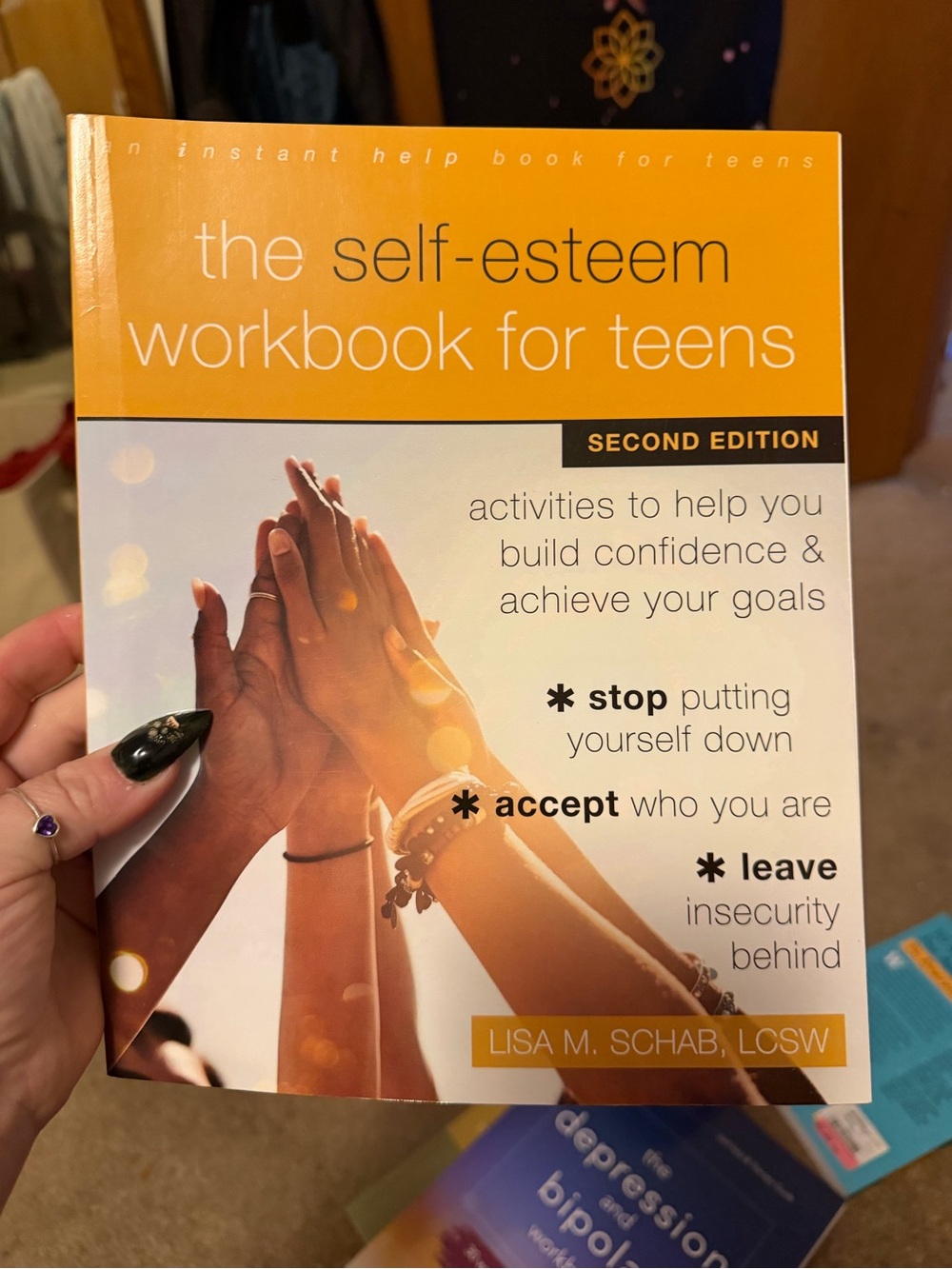 Orange Self-Esteem Workbook for Teens by Lisa M. Schab
